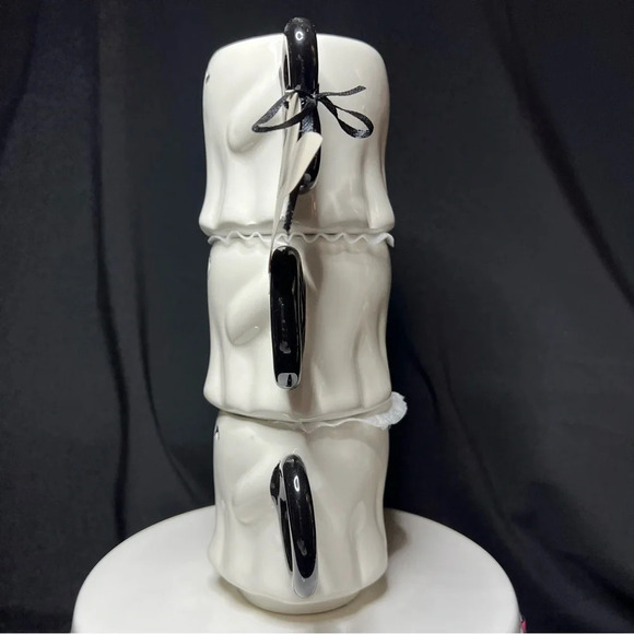 Goblin & Ghoul Ceramic Halloween Stacked BOO Ghost w/ Pumpkin Pal Coffee Mugs - Picture 3 of 12